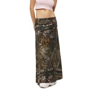 NWT Praying Denim Maxi Skirt - Camo- OS